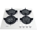 Whirlpool AKT 625/WH Must, Valge Sisseehitatud 60 cm Gaas 4 tsoon(id)