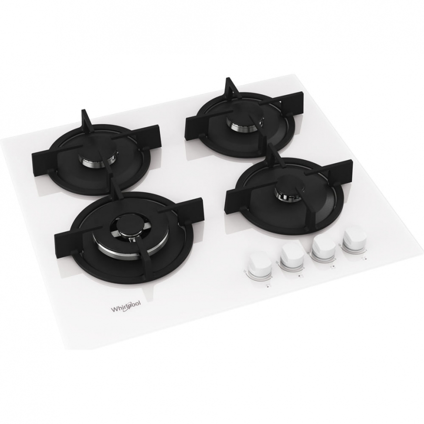 Whirlpool AKT 625/WH Must, Valge Sisseehitatud 60 cm Gaas 4 tsoon(id) – 4