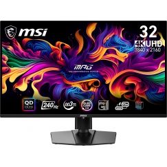 MSI MPG 321URX QD-OLED tietokoneen litteä näyttö 80 cm (31.5") 3840 x 2160 pikseliä 4K Ultra HD Musta