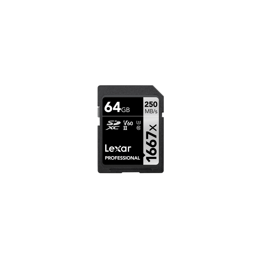 Lexar SDXC, 64 GB UHS-II Klases
