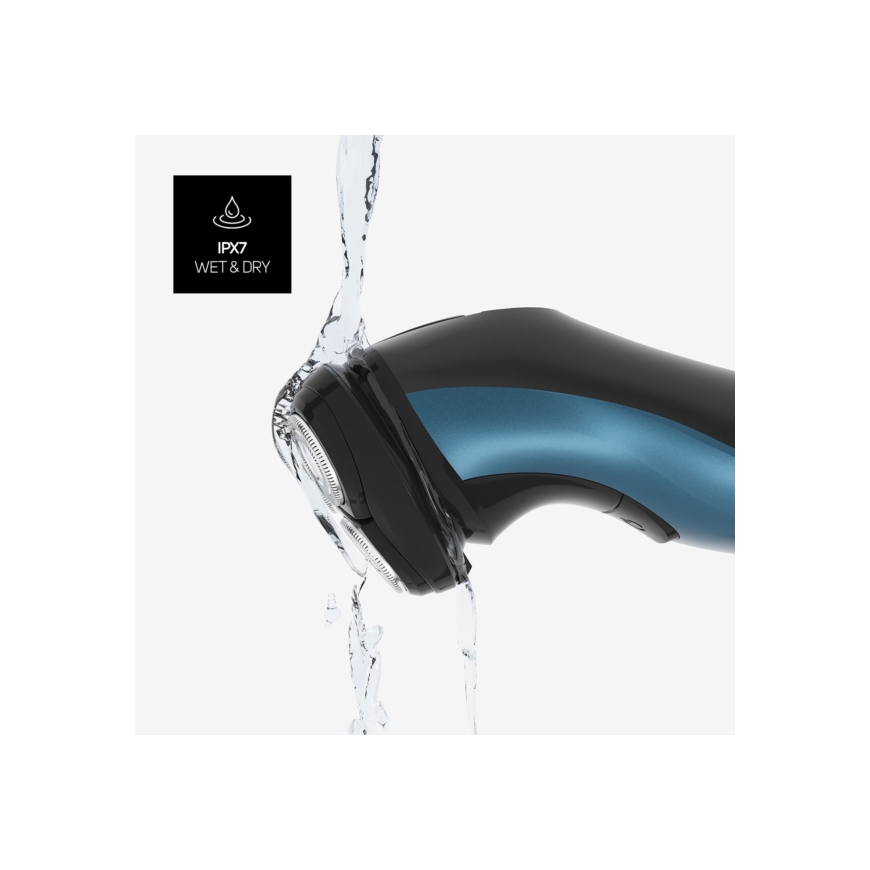 Taurus 3 Side Shave IPX7 Parranajokone kääntyvällä päällä Trimmeri Musta, Sininen – 4