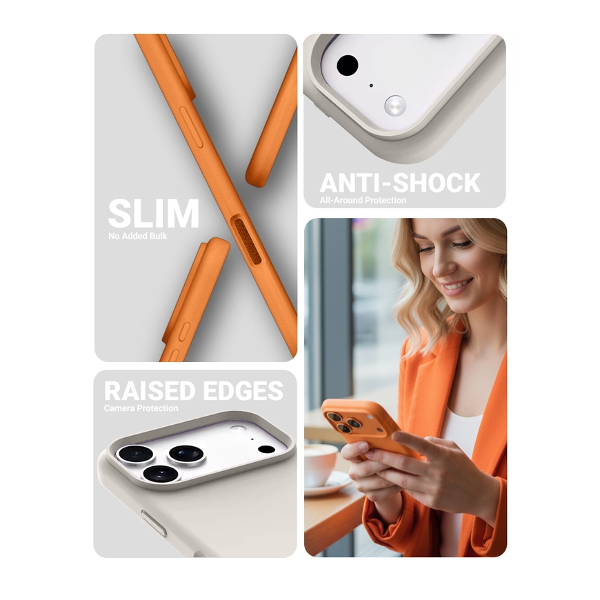 Crong Color Cover Magnetic Case with MagSafe for iPhone 17 Pro Max - Stone – 5