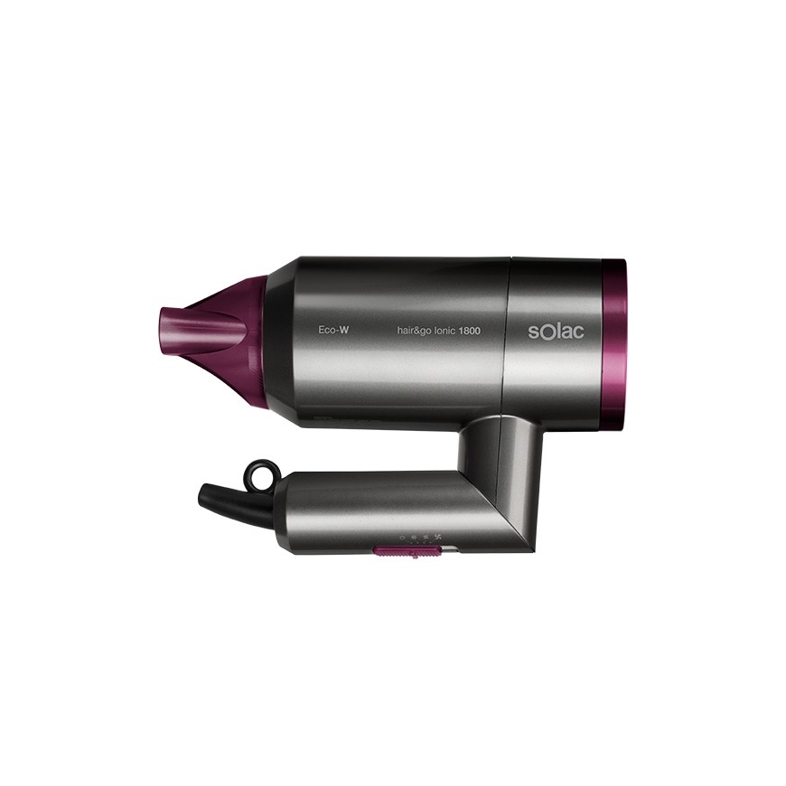 Solac Hair&Go Ionic фен 2000 W Серый, Пурпурный – 2