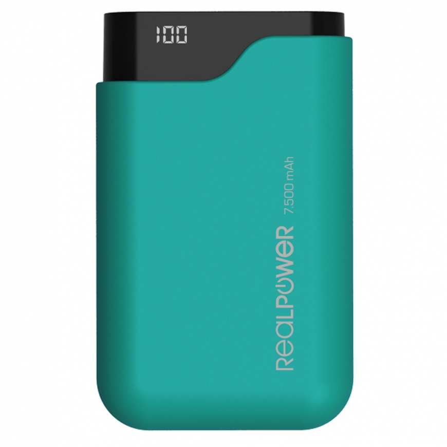 RealPower PB-7500C 7500 mAh Musta, Vihreä – 3