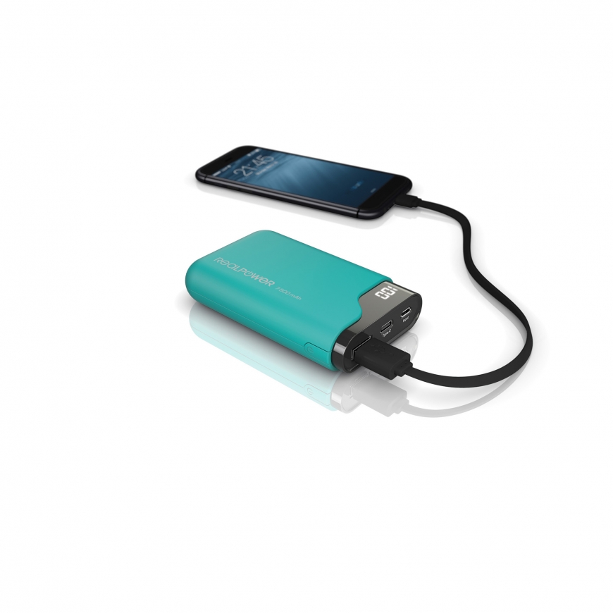 RealPower PB-7500C 7500 mAh Black, Green – 4