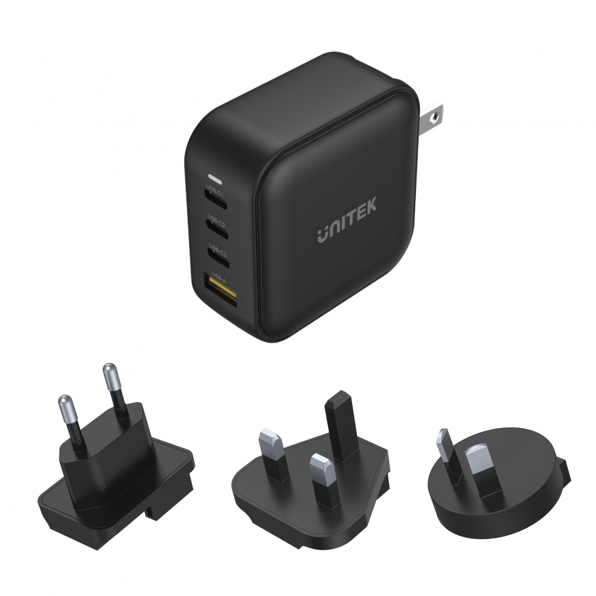UNITEK Travel Quad Universaali Musta AC Sisätila