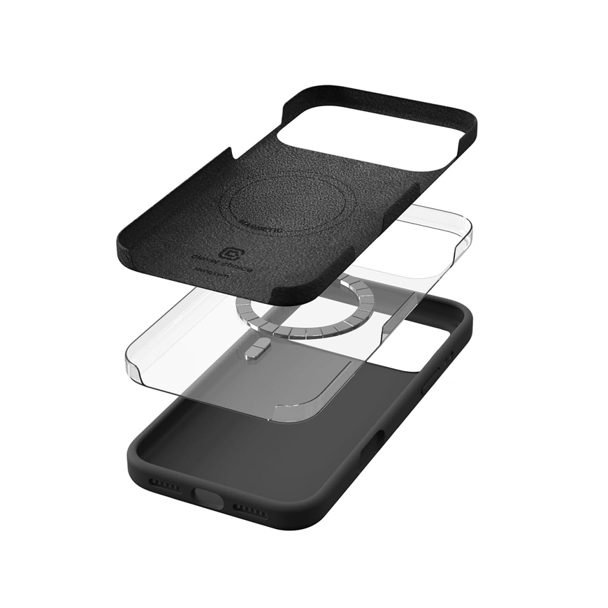 Crong Color Cover Magnetic mobilo telefonu apvalks 16 cm (6.3") Aploksne Melns – 5