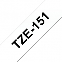 Brother TZE-151 marķēšanas lenta Melns uz caurspīdīga