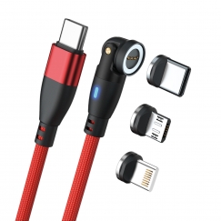 RealPower MagneticCharge 100 USB кабель 1 m USB C Красный
