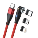 RealPower MagneticCharge 100 USB kabelis 1 m USB C Raudona