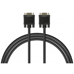 Savio Cl-202 VGA-kaapeli 1,8 m VGA (D-Sub) Musta