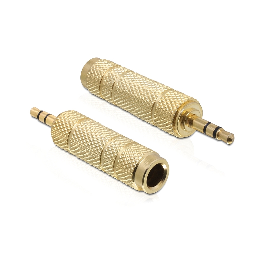 DeLOCK 65360 cable gender changer 3.5 mm 6.35 mm Gold
