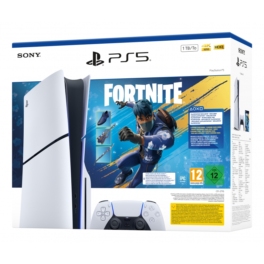 Sony PlayStation 5 - Fortnite Flowering Chaos Bundle 1 TB Wi-Fi Black, White – 5