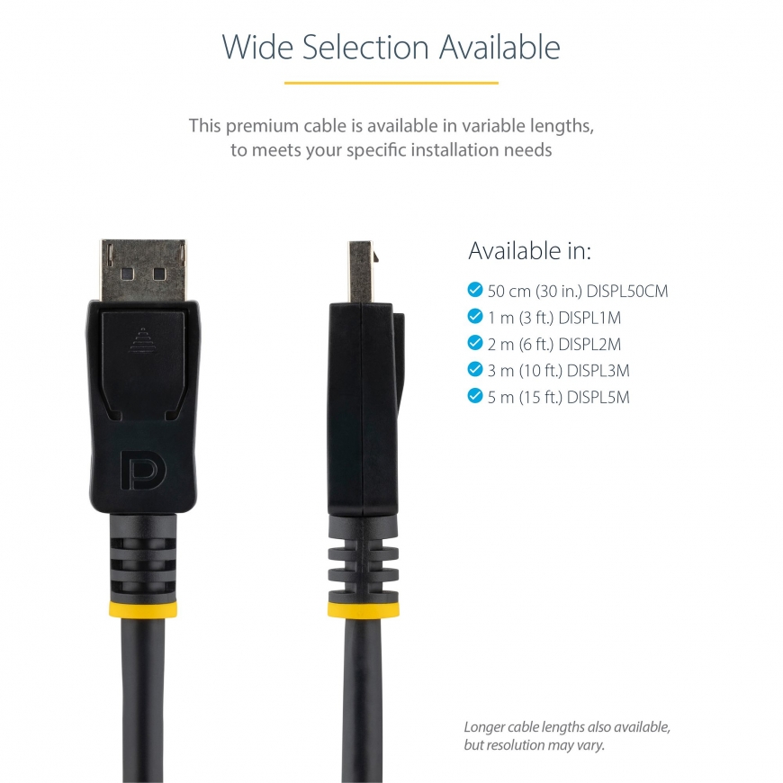 StarTech.com DISPL3M „DisplayPort“ kabelis 3 m Juoda – 4