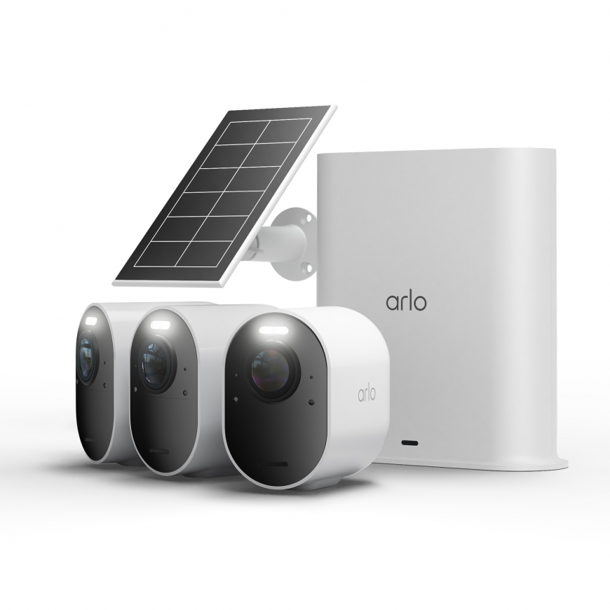 Arlo Ultra 3 Security Camera 3-cam kit + Solar Panel IP apsaugos kamera Lauke 3840 x 2160 pikseliai