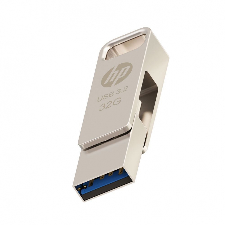 PNY HP x206C USB zibatmiņa 32 GB USB Type-A / USB Type-C 3.2 Gen 1 (3.1 Gen 1) Sudrabs – 3