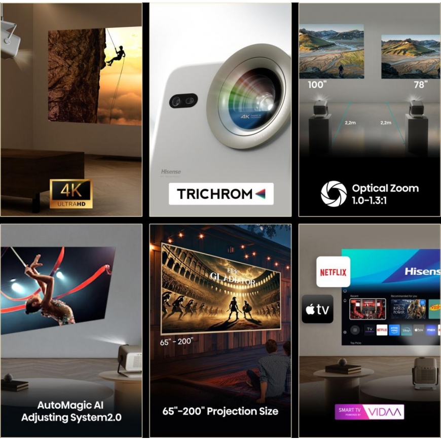 Hisense M2 Pro UHD 4K (3840x2160) 3D Harmaa – 4