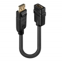 Lindy 41005 video kabeļu aksesuārs 0,15 m DisplayPort HDMI Melns Lindy 41005 video kabeļu aksesuārs 0,15 m DisplayPort HDMI Melns