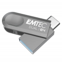 Emtec D280 Dual USB-välkmälu 64 GB USB Type-A / USB Type-C 3.2 Gen 1 (3.1 Gen 1) Hõbe