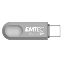 Emtec D280 Dual USB-muisti 64 GB USB Type-A / USB Type-C 3.2 Gen 1 (3.1 Gen 1) Hopea