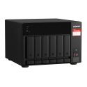 QNAP TVS-675 NAS Tower ZhaoXin KaiXian KX-6000 KX-U6580 8 GB DDR4 0 TB QuTS hero Musta
