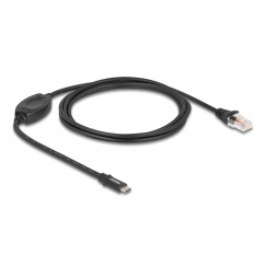 DeLOCK Adapter USB 2.0 Type-C male to 1 x Serial RS-232 RJ45 male 1,8 m black