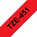 Brother TZE-451 marķēšanas lenta Melns uz sarkana TZ Brother TZE-451 marķēšanas lenta Melns uz sarkana TZ