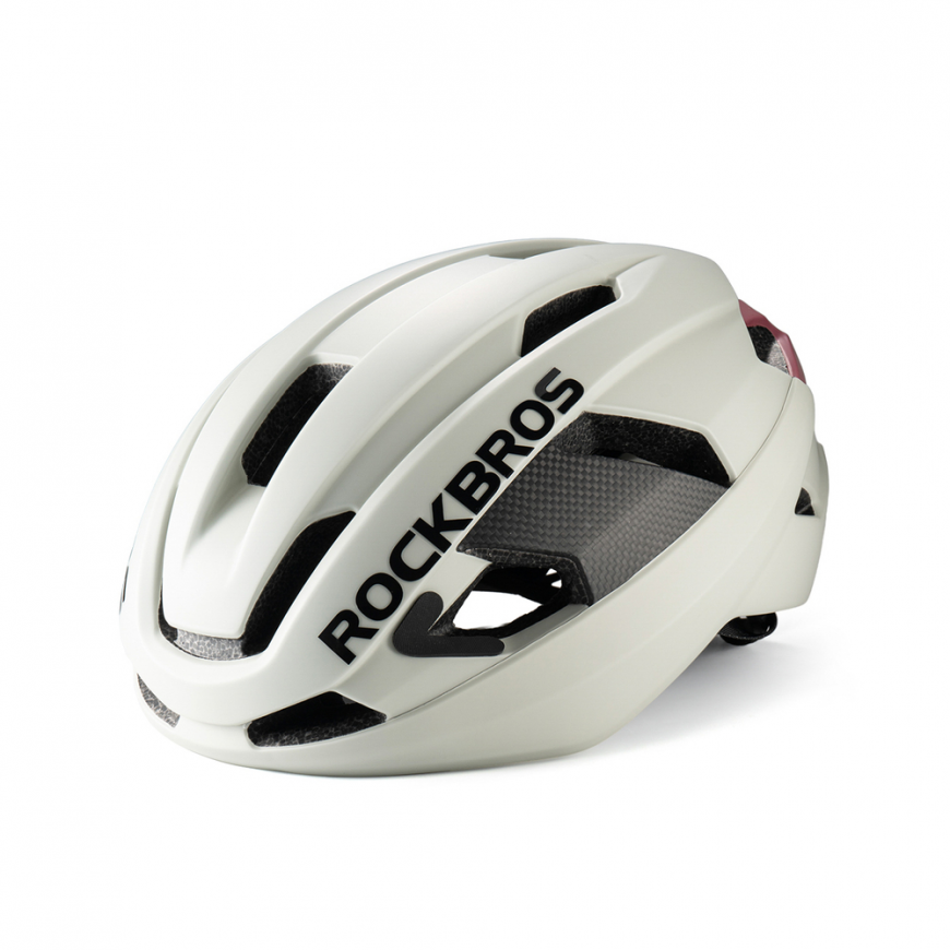 Rockbros LK-15 Carbon Fiber Bike Helmet 58-62cm - Light Gray