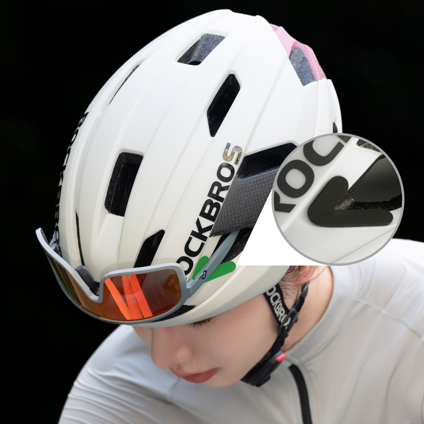 Rockbros LK-15 Carbon Fiber Bike Helmet 58-62cm - Light Gray – 4