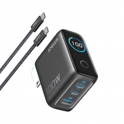 Anker B121B Universāls Melns AC Ātrā uzlāde Iekštelpas