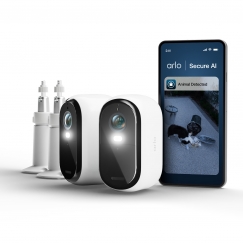 Arlo Essential E3 HD 2-CAMS + 2X MOUNTS Kaste IP drošības kamera Ārējie Pie griestiem/sienas