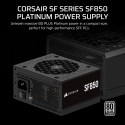 Corsair SF Series CP-9020256-EU virtalähdeyksikkö 850 W 24-pin ATX SFX Musta