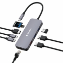Verbatim CMH-09 USB Type-C 10000 Мбит/с Серебристый Verbatim CMH-09 USB Type-C 10000 Мбит/с Серебристый