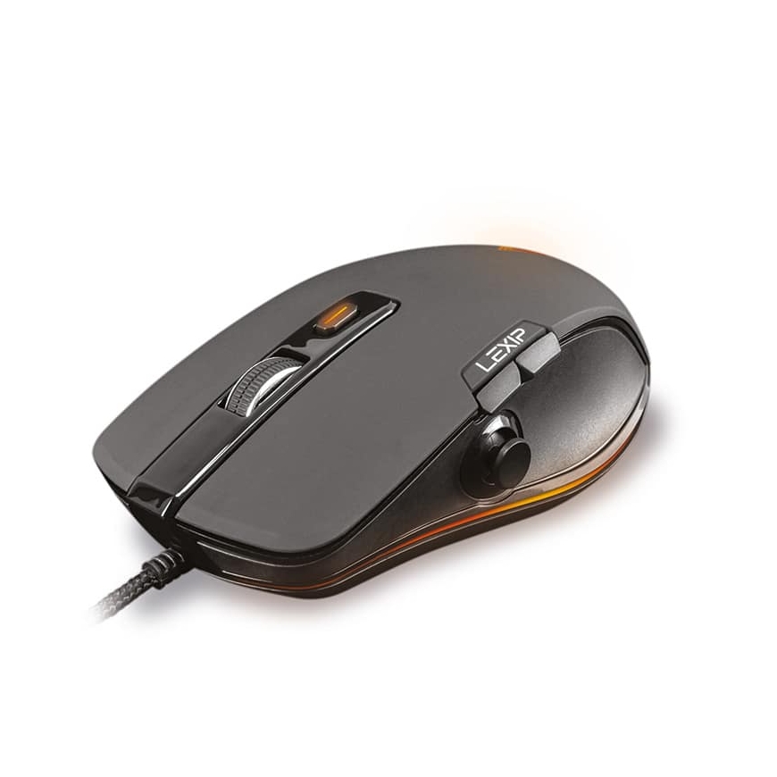 Lexip Np93 – Wired Mouse With Thumb Joystick And Ceramic Pads – 12 Programmable Macros