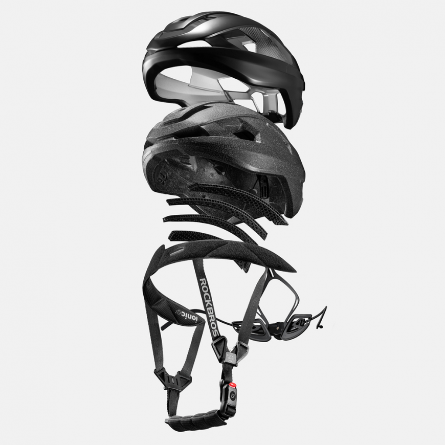 Rockbros LK-15 Carbon Fiber Bike Helmet 58-62cm - Black – 5