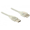 DeLOCK 5m, 2xUSB2.0-A USB kabelis USB 2.0 USB A Caurspīdīgs