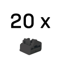 Lindy 47892 заглушка для порта Port blocker RJ-45 Черный АБС-пластик 20 шт
