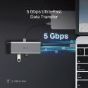 TP-Link UH7021C interface hub USB Type-C 5000 Mbit/s Aluminium, Black TP-Link UH7021C interface hub USB Type-C 5000 Mbit/s Aluminium, Black
