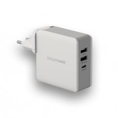 RealPower DeskCharge-65 Travel Universalus Pilka AC Vidaus