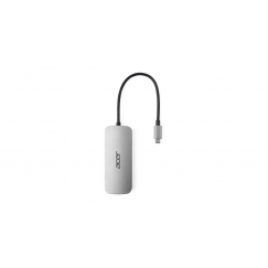 Acer 7in1 Type C Dongle Проводная USB 3.2 Gen 1 (3.1 Gen 1) Type-C Серебристый