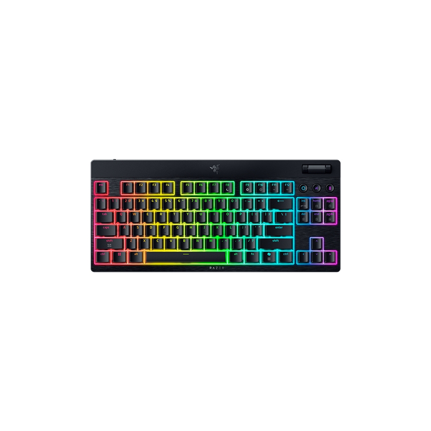 Razer BlackWidow V4 Low-Profile Tenkeyless HyperSpeed näppäimistö Pelaaminen USB + RF Wireless + Blu