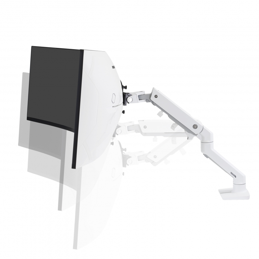 Ergotron HX Series HX Desk Monitor Arm with HD Pivot (white) – 3