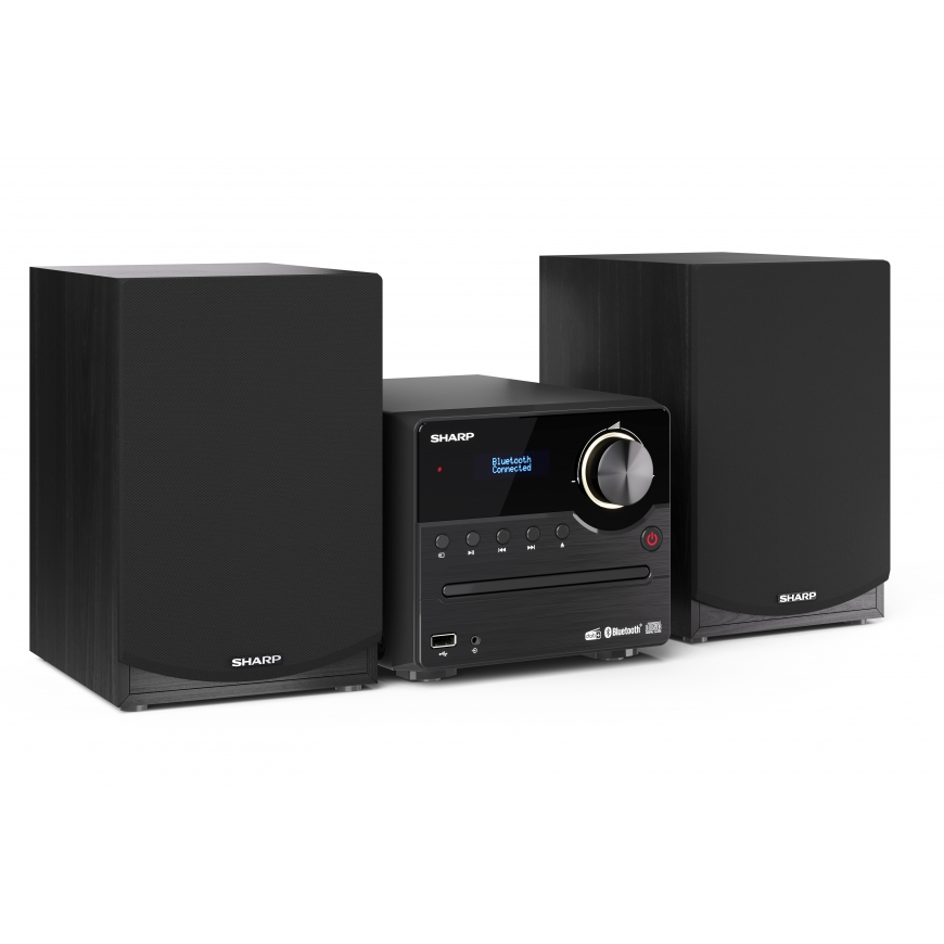 Sharp XL-B517D Kodin mikroaudiojärjestelmä 45 W Musta