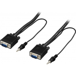 Deltaco RGB-7D video cable adapter 5 m VGA (D-Sub) Grey