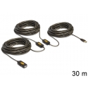 DeLOCK 30m, USB2.0 - USB2.0 USB kabelis USB A Juoda DeLOCK 30m, USB2.0 - USB2.0 USB kabelis USB A Juoda