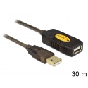 DeLOCK 30m, USB2.0 - USB2.0 USB кабель USB A Черный DeLOCK 30m, USB2.0 - USB2.0 USB кабель USB A Черный