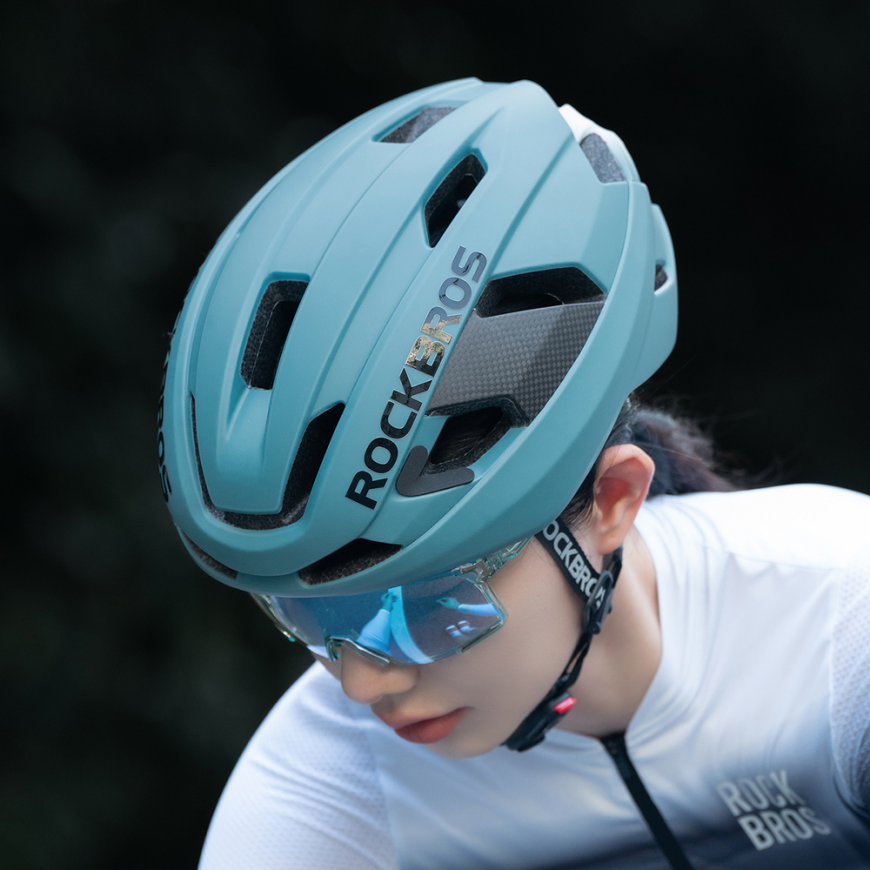 Rockbros LK-15 Carbon Fiber Bike Helmet 58-62cm - Light Blue – 2