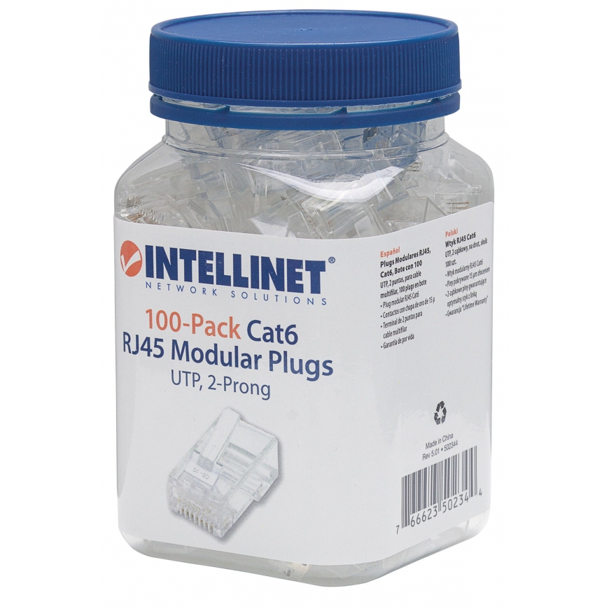 Intellinet 502344 liitinjohto RJ-45 Läpinäkyvä – 2