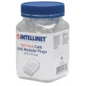Intellinet RJ45 Modular Plugs, Cat6, UTP, 2-prong, for stranded wire, 15 µ gold plated contacts, 100 Intellinet RJ45 Modular Plugs, Cat6, UTP, 2-prong, for stranded wire, 15 µ gold plated contacts, 100