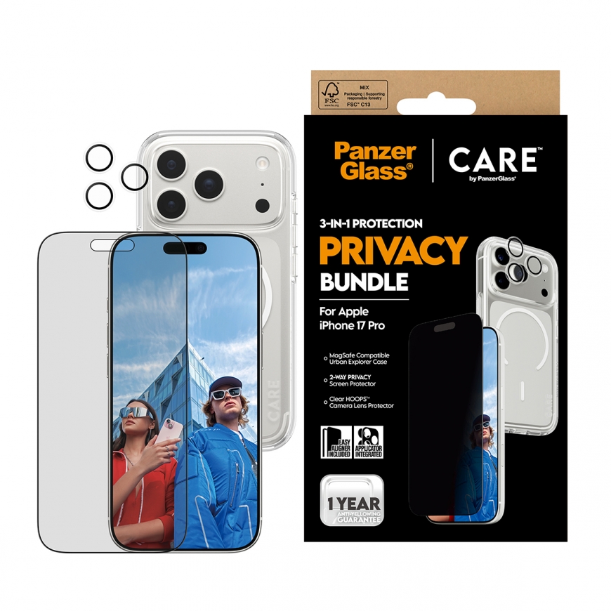 PanzerGlass ® | CARE by ® 3-in-1 Flagship Privacy Bundle iPhone 17 Pro – 2